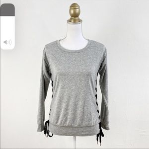 Renvy Lace-Up Side Sweatshirt - S